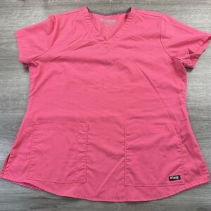 Grey’s Anatomy Signature Raspberry Tart Color Scrub Top Women’s Size Large